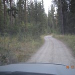 A wide spot on the loooooong gravel road.